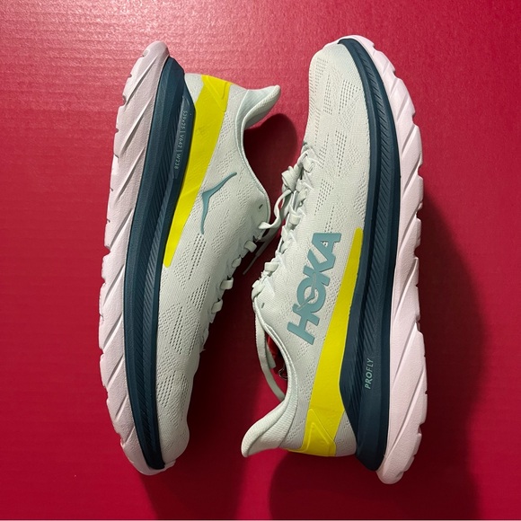 HOKA One One M Mach 4 Teal Green 10D Running Shoes F272211 Mens BGEPR - Picture 1 of 5